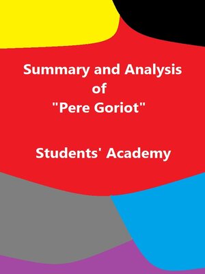 cover image of Summary and Analysis of "Pere Goriot"